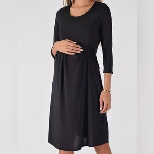 BELLA FLORE 3/4 SLEEVE MATERNITY DRESS: BLACK: NEW WITHOUT TAGS: SIZE M